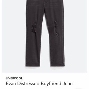 Distressed black jeans Liverpool size 8/29